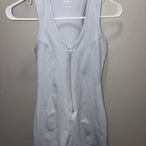 Wild Fable White Zip-Front Tank Top
